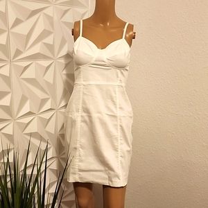White denim style dress